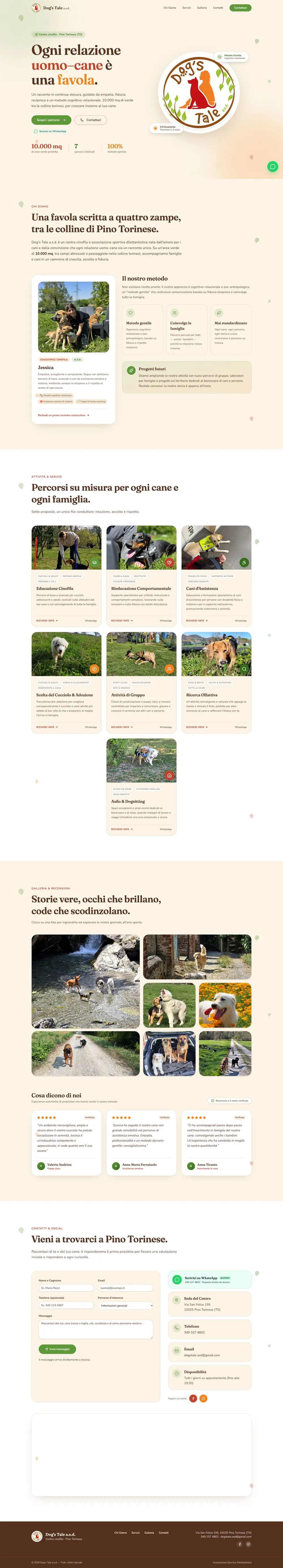 Sito Web Centro Cinofilo - Dog's Tale