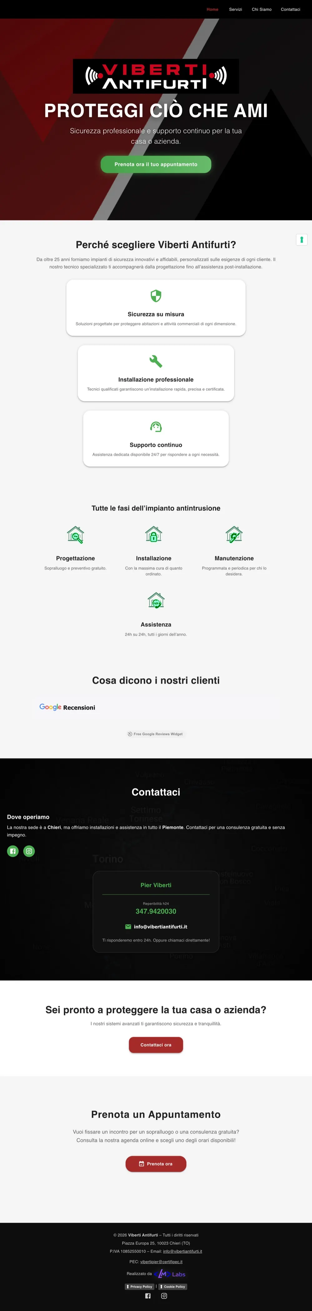 Sito Web Aziendale & Sicurezza